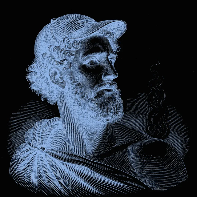 Retrato de Prometheus em gravura clássica